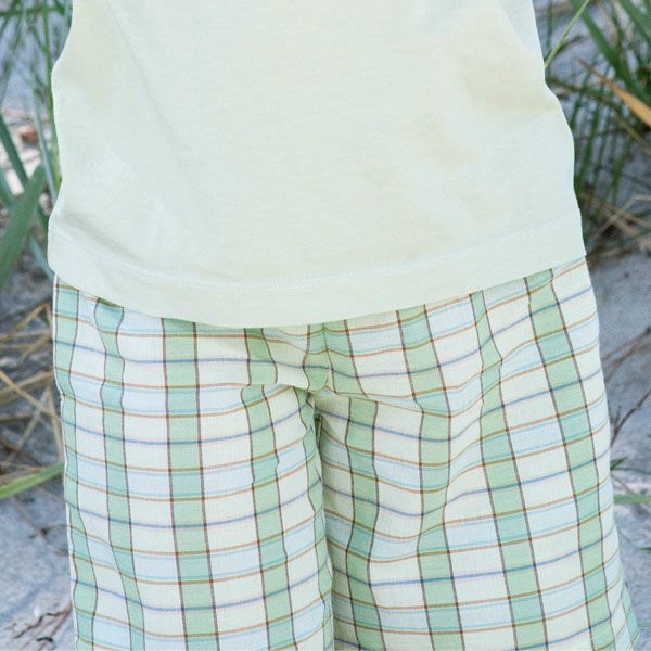 オーガニックコットン キッズ ハーフパンツ（薄手チェック）