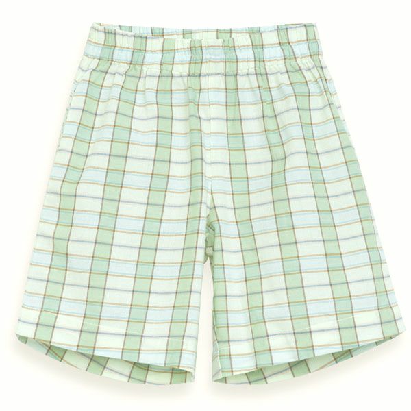 オーガニックコットン キッズ ハーフパンツ（薄手チェック）