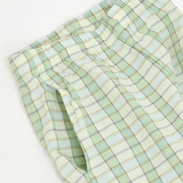 オーガニックコットン キッズ ハーフパンツ（薄手チェック）