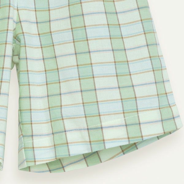 オーガニックコットン キッズ ハーフパンツ（薄手チェック）