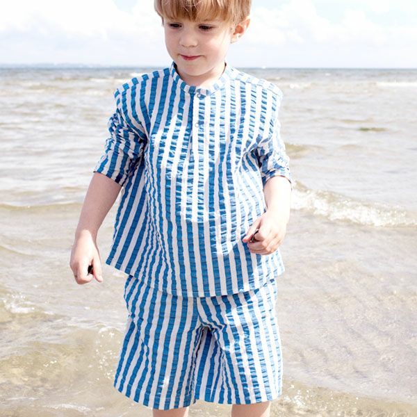 オーガニックコットン キッズ ハーフパンツ（シアサッカー）