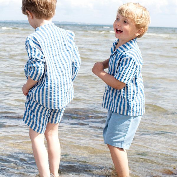 オーガニックコットン キッズ ハーフパンツ（シアサッカー）