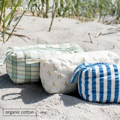 オーガニックコットン キルトポーチ