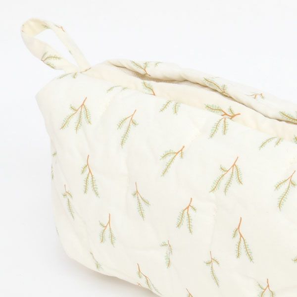 オーガニックコットン キルトポーチ