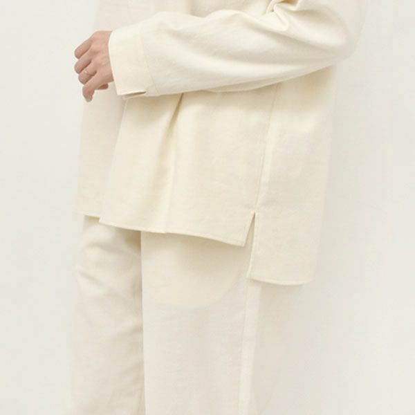 オーガニックコットン 首元2way フランネルパジャマ