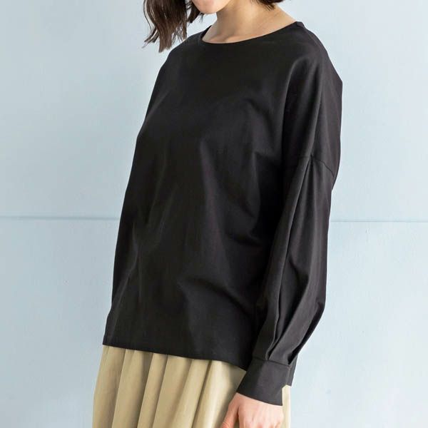 オーガニックコットン 天竺 バルーンスリーブトップ