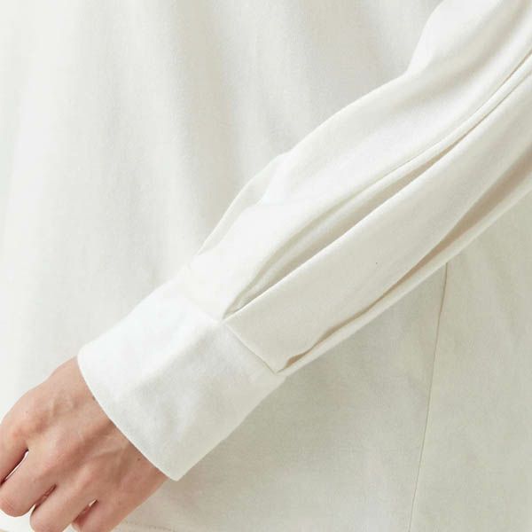 オーガニックコットン 天竺 バルーンスリーブトップ