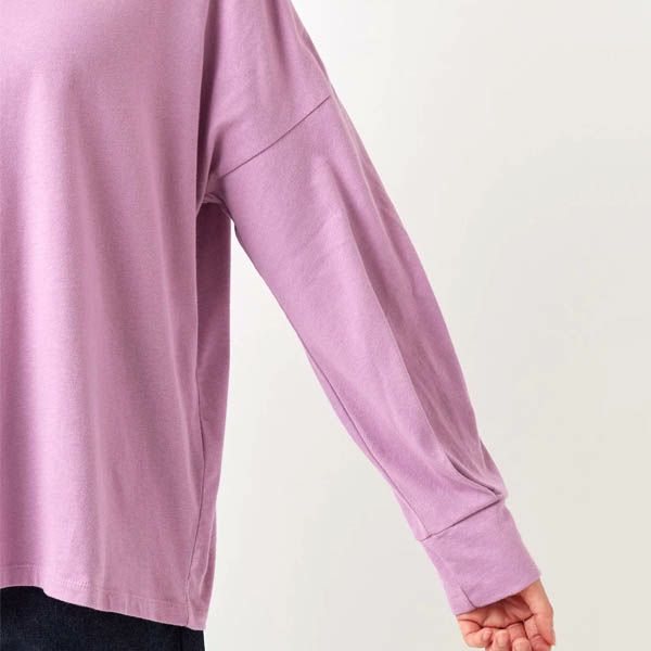 オーガニックコットン 天竺 バルーンスリーブトップ