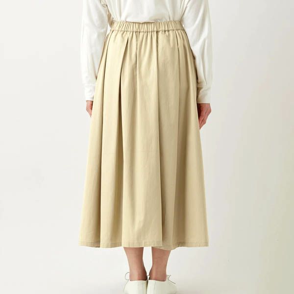 オーガニックコットン ツイル タックスカート