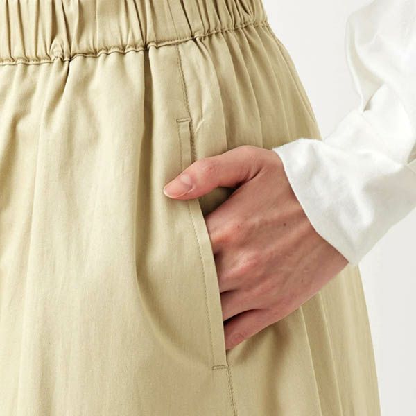 オーガニックコットン ツイル タックスカート