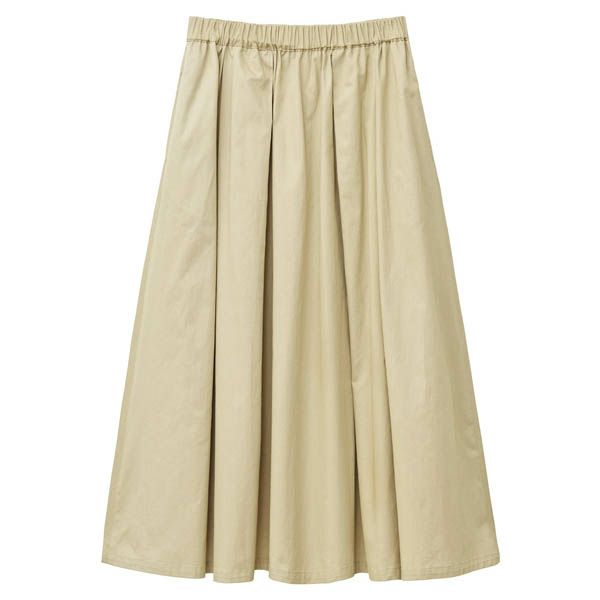 オーガニックコットン ツイル タックスカート