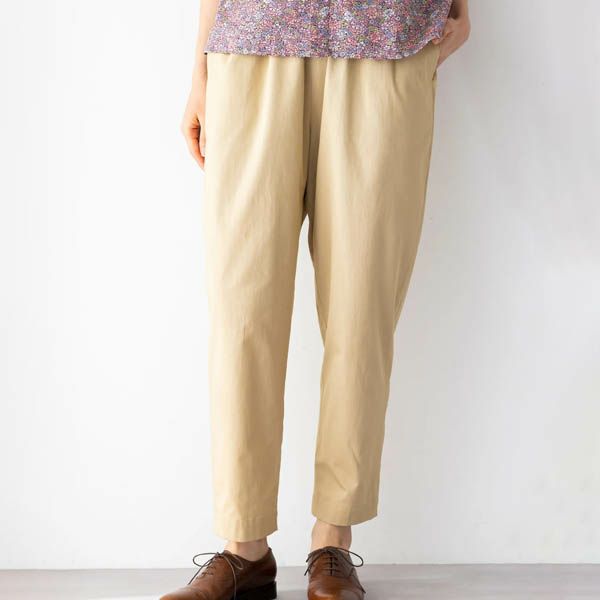 オーガニックコットン ツイル テーパードパンツ