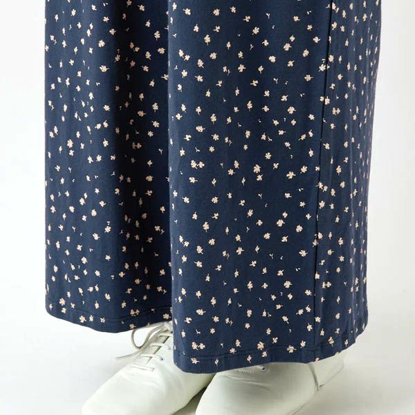 オーガニックコットン ストレッチリーフ柄プリントオールインワン