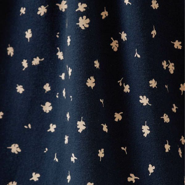 オーガニックコットン ストレッチリーフ柄プリントトップ