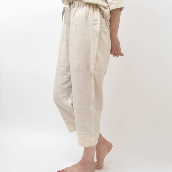 オーガニックコットン＆リネン ダブルガーゼ スラウチパンツ