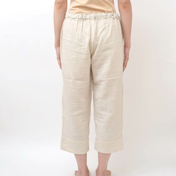 オーガニックコットン＆リネン ダブルガーゼ スラウチパンツ