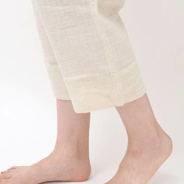 オーガニックコットン＆リネン ダブルガーゼ スラウチパンツ