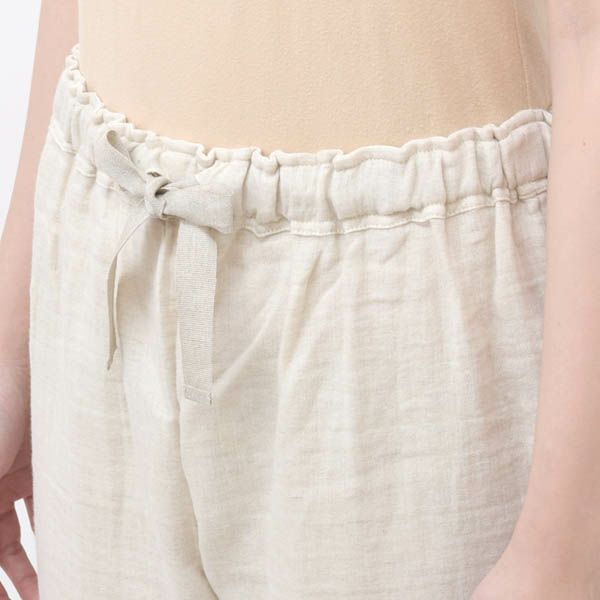 オーガニックコットン＆リネン ダブルガーゼ スラウチパンツ