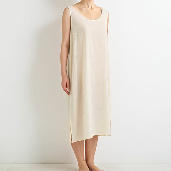 オーガニックコットン ちりめんアンダードレス