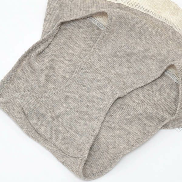 オーガニックコットン＆ヤク レース付きテレコショーツ