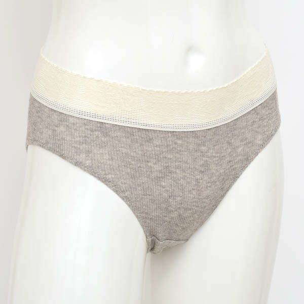 オーガニックコットン＆ヤク レース付きテレコショーツ