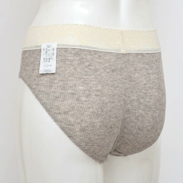 オーガニックコットン＆ヤク レース付きテレコショーツ