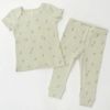 オーガニックコットン ベビーリブ半袖Tシャツ&レギンス