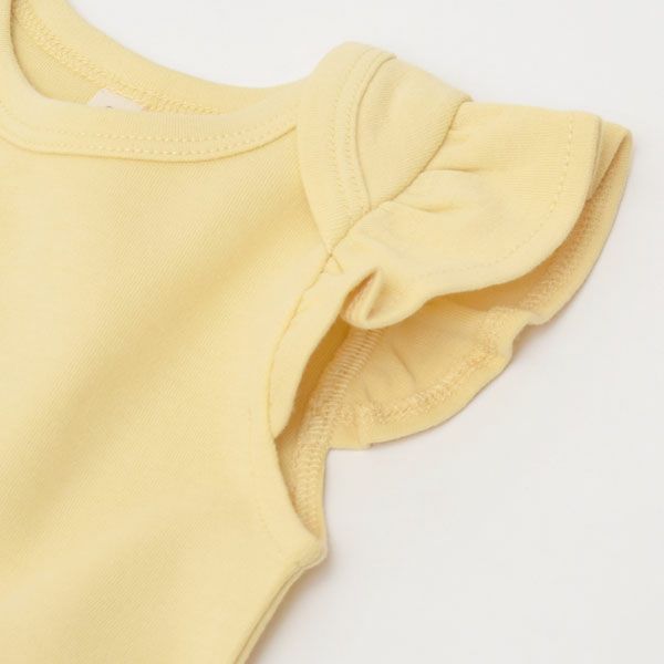 オーガニックコットン ベビーフリルスリーブボディスーツ
