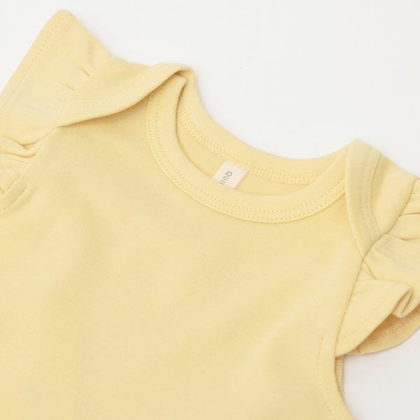 オーガニックコットン ベビーフリルスリーブボディスーツ