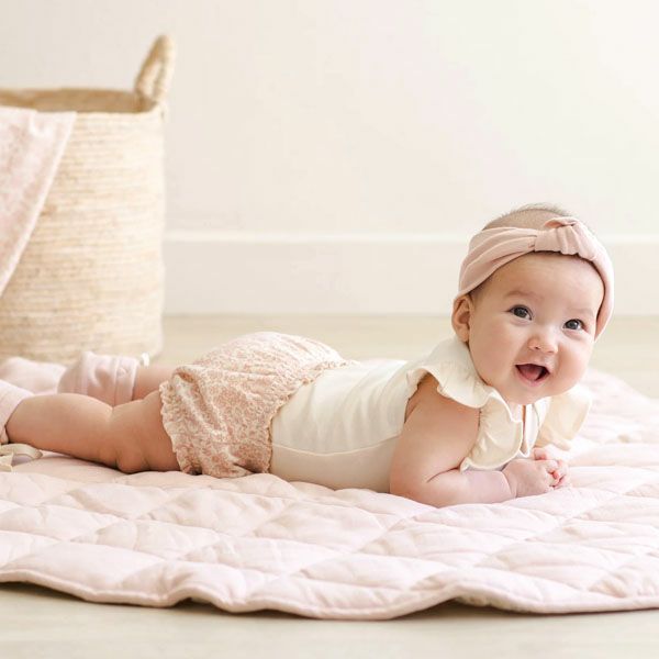 オーガニックコットン ベビーフリルスリーブボディスーツ