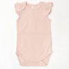 オーガニックコットン ベビーフリルスリーブボディスーツ