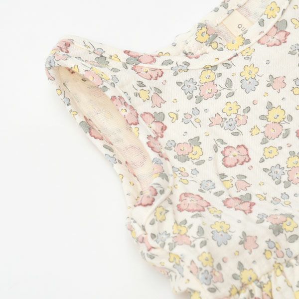 オーガニックコットン ベビーガーゼノースリーブペプラム＆ブルマ