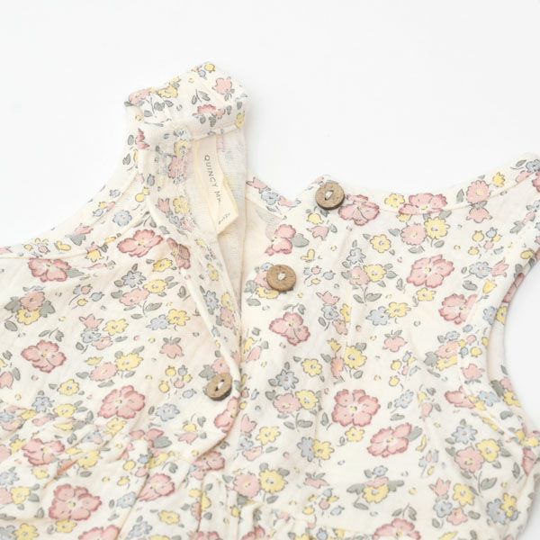 オーガニックコットン ベビーガーゼノースリーブペプラム＆ブルマ