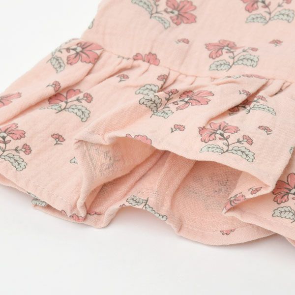 オーガニックコットン ベビーガーゼノースリーブペプラム＆ブルマ