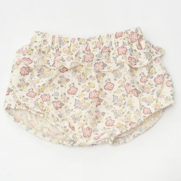 オーガニックコットン ベビーガーゼノースリーブペプラム＆ブルマ