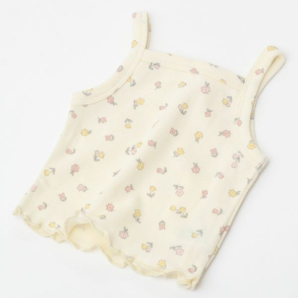 オーガニックコットン ベビータンクトップ&フリルショーティ
