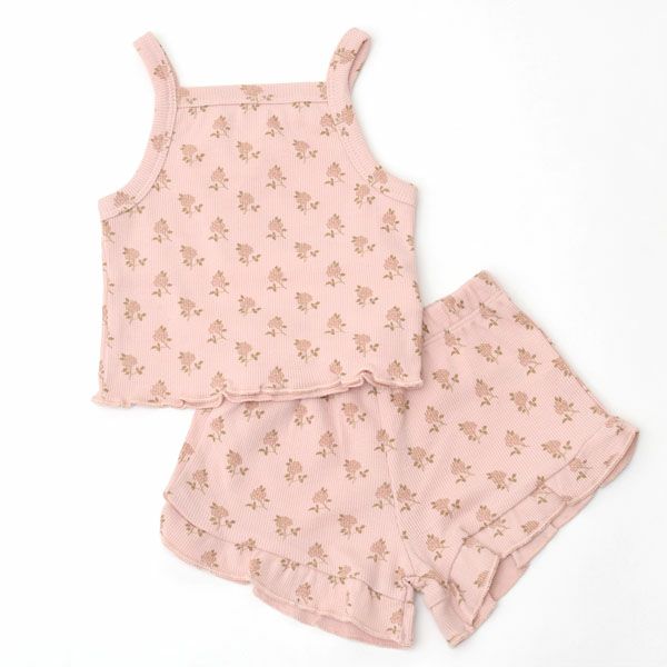 オーガニックコットン ベビータンクトップ&フリルショーティ