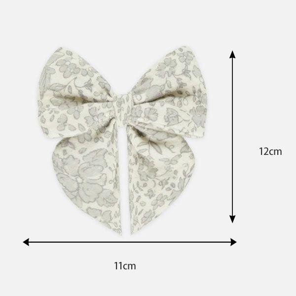 オーガニックコットン リボン ヘアクリップ