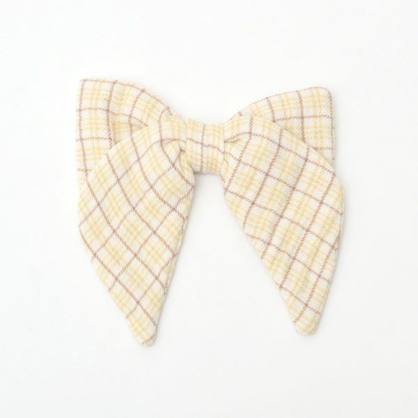 オーガニックコットン リボン ヘアクリップ