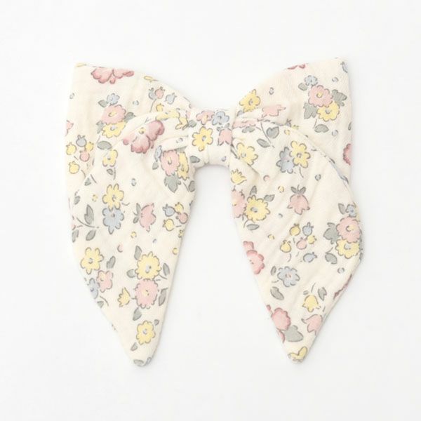 オーガニックコットン リボン ヘアクリップ