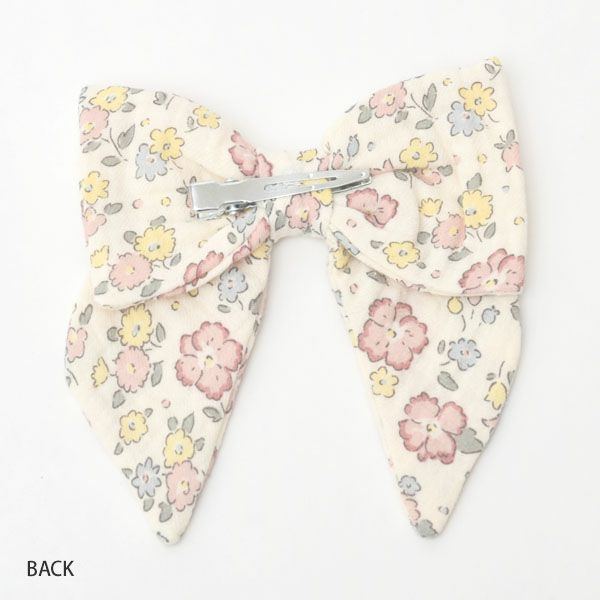 オーガニックコットン リボン ヘアクリップ