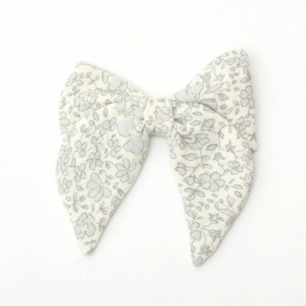 オーガニックコットン リボン ヘアクリップ