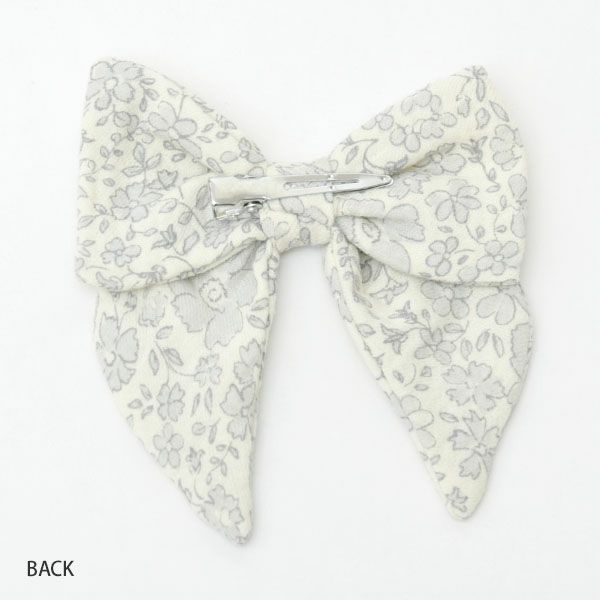 オーガニックコットン リボン ヘアクリップ