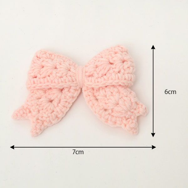 オーガニックコットン クロシェットリボン ヘアクリップ