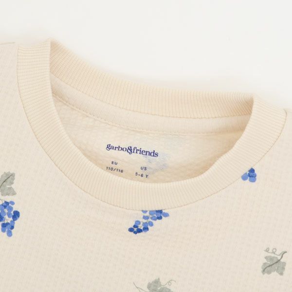 オーガニックコットン キッズ シアサッカー半袖TシャツGrapes