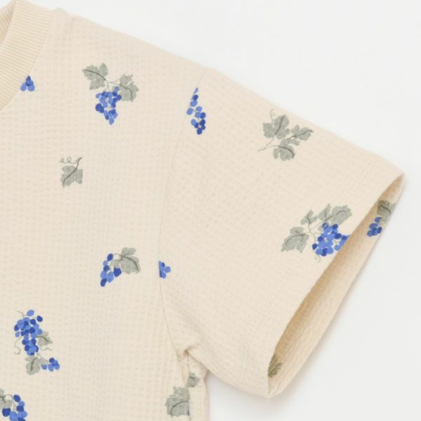 オーガニックコットン キッズ シアサッカー半袖TシャツGrapes