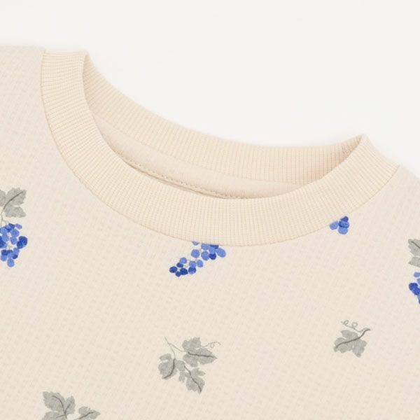 オーガニックコットン キッズ シアサッカー半袖TシャツGrapes