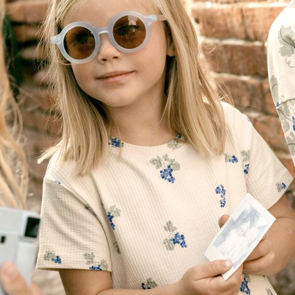 オーガニックコットン キッズ シアサッカー半袖TシャツGrapes