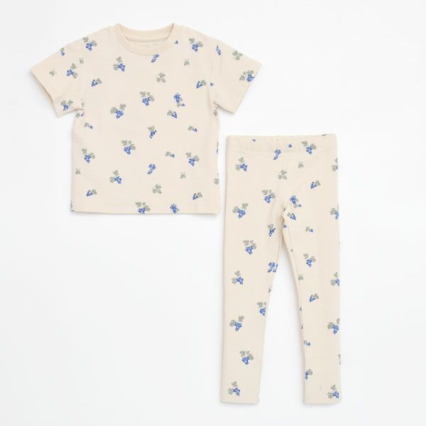 オーガニックコットン キッズ シアサッカーレギンス Grapes