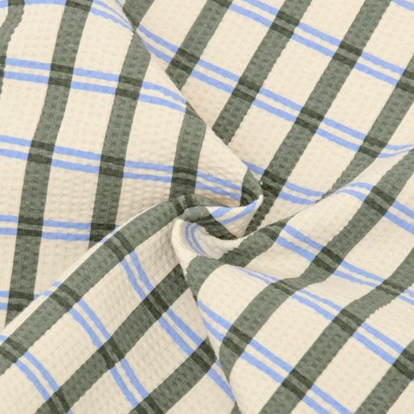 オーガニックコットン キッズ シアサッカー半袖TシャツLisboaStripe